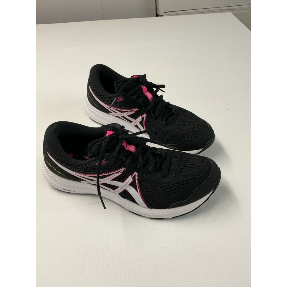 ASICS Women's Black Pink Athletic Running Shoes